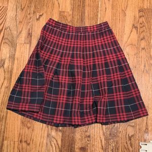 Lands' End Girls Plaid Pleated Skirt Uniform